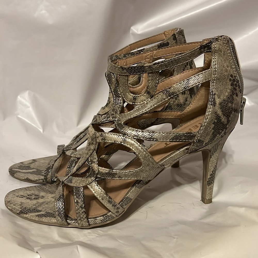 Strappy Python Print Gladiator Like Heels - image 2